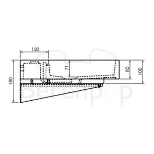 Clou Wash Me CL0213039 double sink 110x42cm aluite white