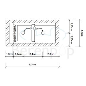 Decor Walther 0402200 OMEGA 1 mirror light 30/50x5cm chrome