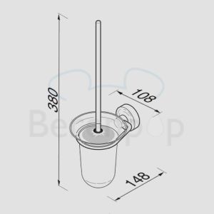 Geesa Luna 5500115 accessory set (toilet set) chrome