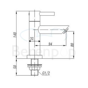 San4U 2505035 One Pack Mini Beta fountain set white ceramic/ chrome