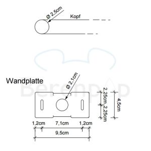 Decor Walther 0317600 DIM 40 wall light 40cm chrome
