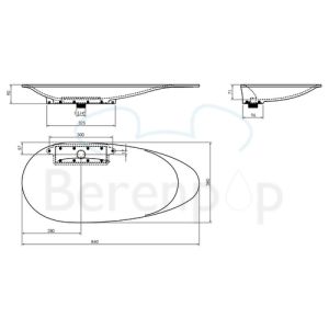 Clou First CL0227011 sink 84x38cm aluite white
