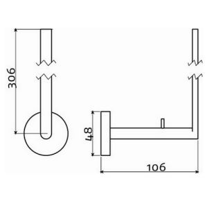 Clou Flat CL0902035 spare roll holder chrome