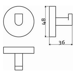 Clou Flat CL0902064 set of 2 pieces clothes hook chrome