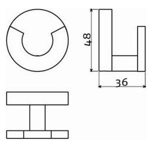 Clou Flat CL0902066 double clothes hook chrome