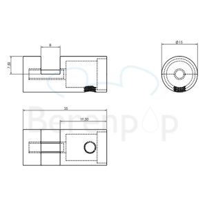 Clou Hold Me CL080100129 mirror clamps (4 pieces) chrome
