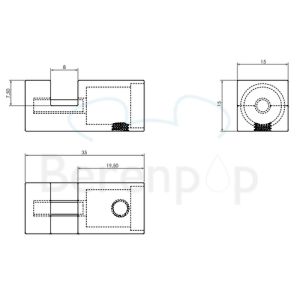 Clou Hold Me CL080100229 mirror clamps (4 pieces) chrome