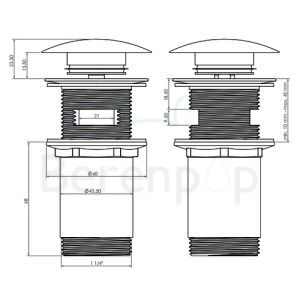 Clou InBe IB0651001 plug chrome
