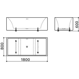 Clou InBe IB0540305 freestanding bath 180x80 white