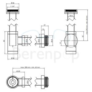 Clou MiniSuk CL065301129 design siphon for fountains chrome