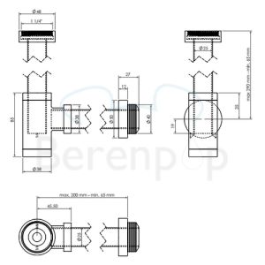 Clou MiniSuk CL065301141 design siphon for fountains brushed stainless steel