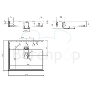 Clou Wash Me CL0213030 sink 50x42cm aluite white