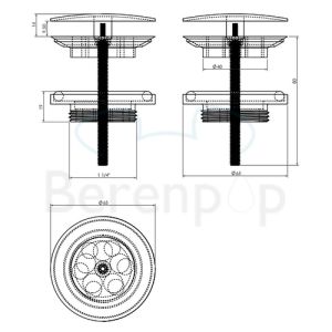Clou Wash Me HIP01027 plug stainless steel brushed