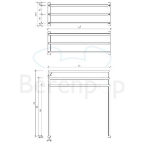 Decor Walther 0500300 HT 9 standing towel holder chrome