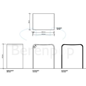 Decor Walther 0506850 DW 80 Hocker Acryl Hochglanz weiß