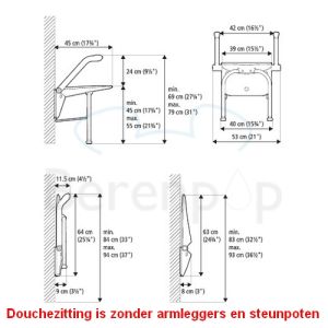 Etac Relax 81703010 shower seat white