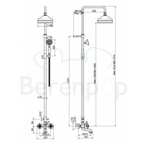 Fima Carlo Frattini Elizabeth F50842CR bath faucet surface mounted 2 handle with shower set chrome