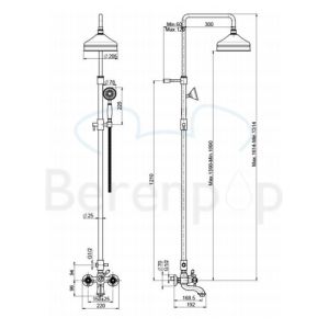 Fima Carlo Frattini Elizabeth F50842SN bath mixer surface-mounted 2 handle with shower set brushed nickel
