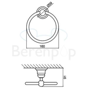 Fima Carlo Frattini Victory F60621OR towel ring gold