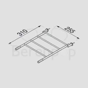 Geesa Hotel 1100 bucket rack 46cm chrome