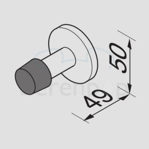 Geesa Hotel 1125 door stop brushed stainless steel