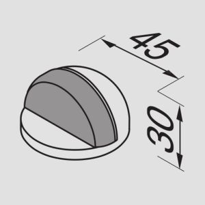 Geesa Hotel 1126 door stop brushed stainless steel