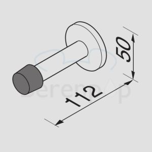 Geesa Hotel 1127 door stop brushed stainless steel