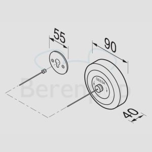 Geesa Hotel 134 clothesline extension 235cm stainless steel polished