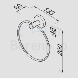 Geesa Nemox 650402 towel ring chrome