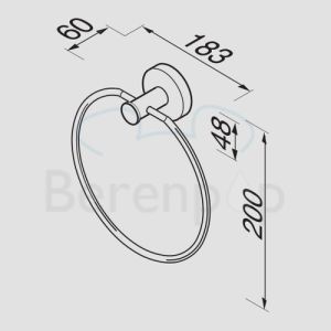 Geesa Nemox Stainless Steel 650405 towel ring stainless steel brushed