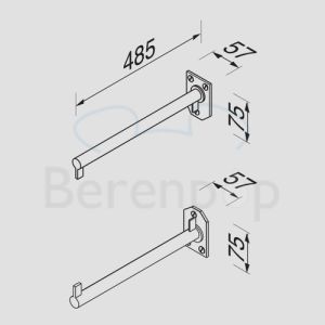 Geesa Public Area 5674 dish holders (2 pieces) chrome