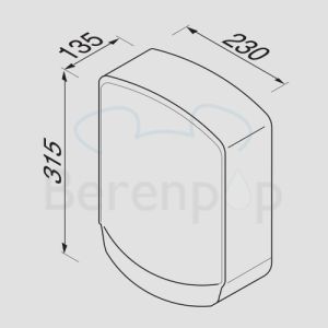 Geesa Public Area 645302 hand dryer 2000W stainless steel polished