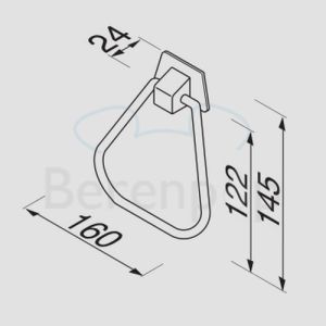 Geesa Standard 5251 towel ring chrome