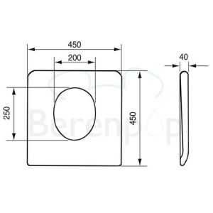Handicare (Linido) LI0121905 soft toilet seat with closed front