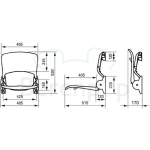 Handicare (Linido) LI2202200602 shower seat with backrest folding white