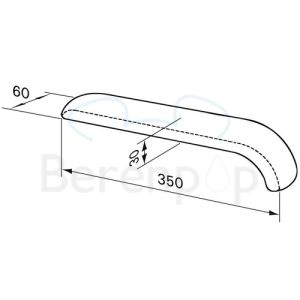 Handicare (Linido) LI2610001000 armrest for folding toilet rail polyurethane foam black