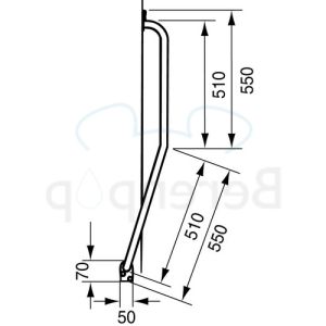 Handicare (Linido) LI2611012102 stair spindle bracket 510x510mm steel coated white
