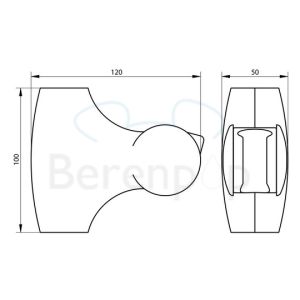 Handicare (Linido) LI2630200602 shower head holder plastic white