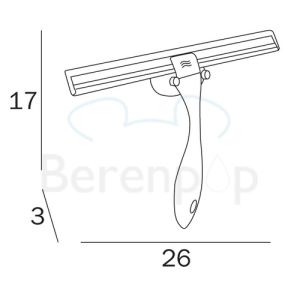 Inda AV0VN0 wall wiper chrome