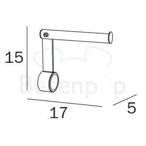 Inda Confort AH925XCR toilet roll holder chrome (for safety support art. AH997A - AH997C)