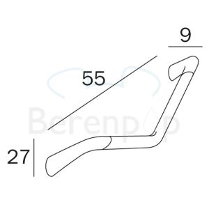 Inda Confort AH992ACR safety support 45 degrees chrome