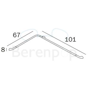 Inda Confort AH994CCR safety support corner model right chrome