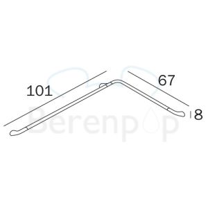 Inda Confort AH994DCR safety support corner model left chrome
