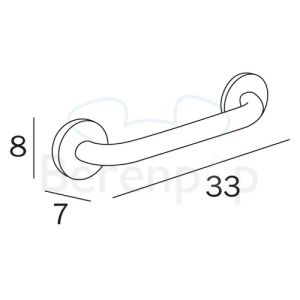 Inda Forum A36950CR handle 33cm chrome