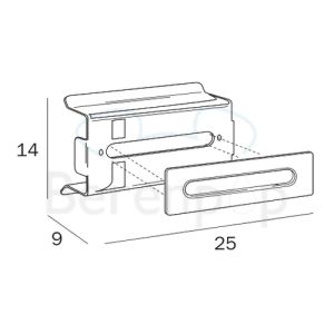 Inda Hotellerie A04250CR tissue holder for sink recessed chrome