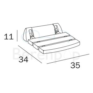 Inda Hotellerie A0436AWW folding white shower seat