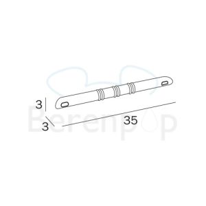 Inda Hotellerie A04610CR footrest chrome