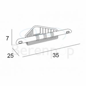 Inda Hotellerie A04620CR handle 35cm non-slip with basket chrome