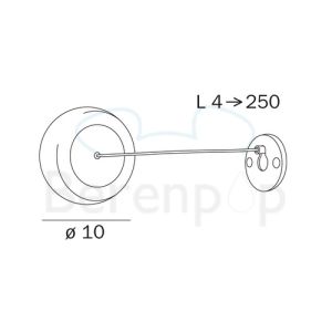 Inda Hotellerie A04660CR clothesline extendable 250cm chrome