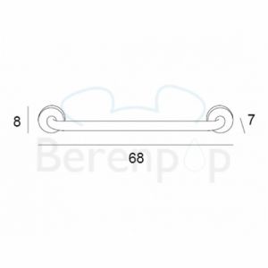 Inda Hotellerie A0490CCR handle 68cm chrome